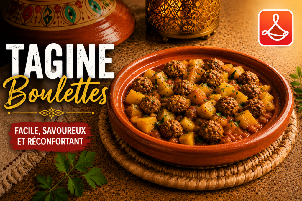 Tajine de boulettes de kefta et pommes de terre maison