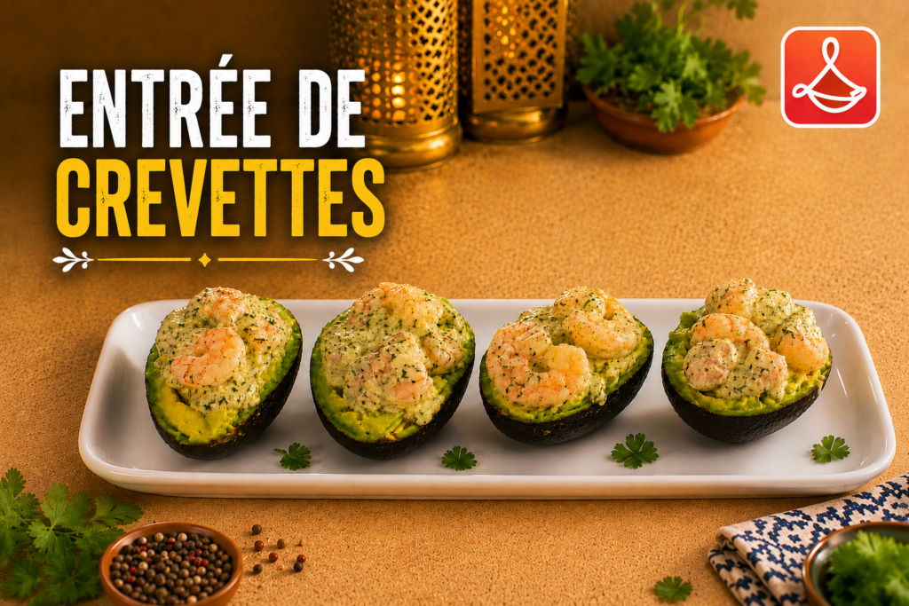 Entrée avocat et crevettes fraîche et facile