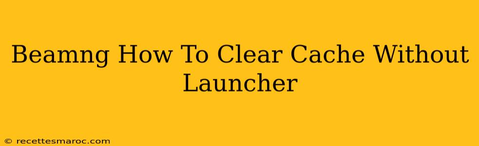 Beamng How To Clear Cache Without Launcher