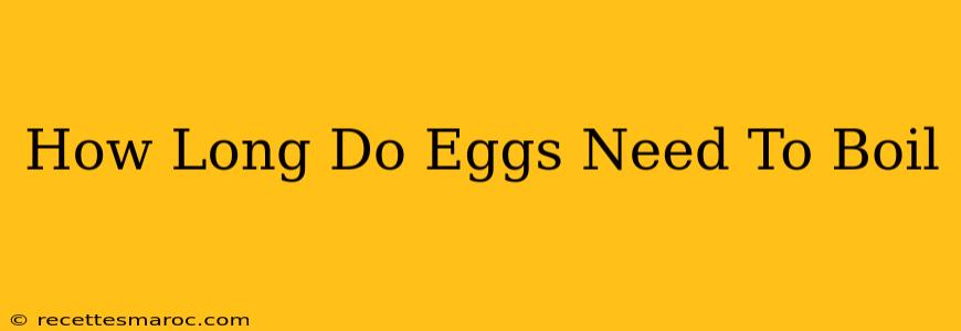 How Long Do Eggs Need To Boil