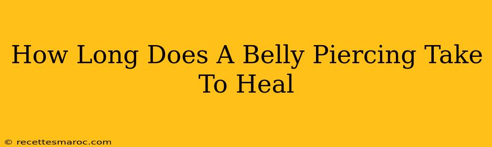 How Long Does A Belly Piercing Take To Heal