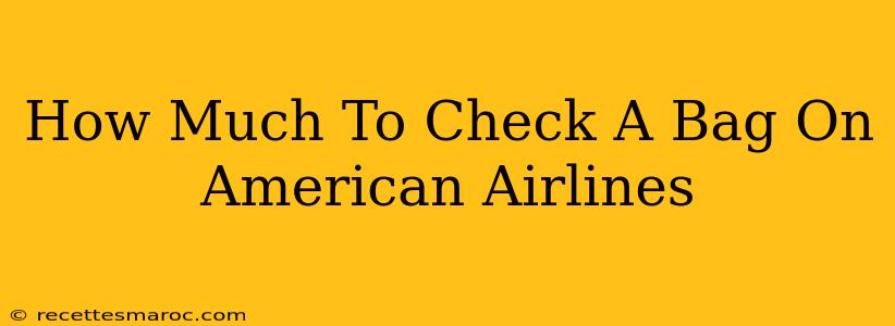 How Much To Check A Bag On American Airlines