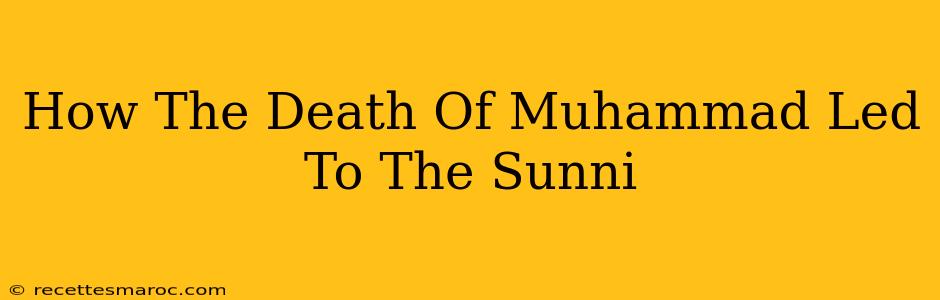 How The Death Of Muhammad Led To The Sunni