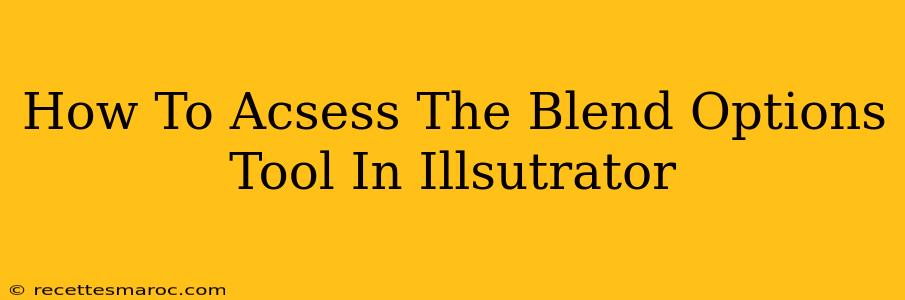 How To Acsess The Blend Options Tool In Illsutrator