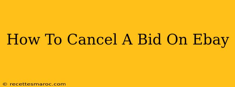 How To Cancel A Bid On Ebay