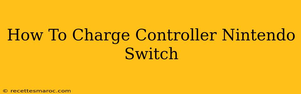 How To Charge Controller Nintendo Switch