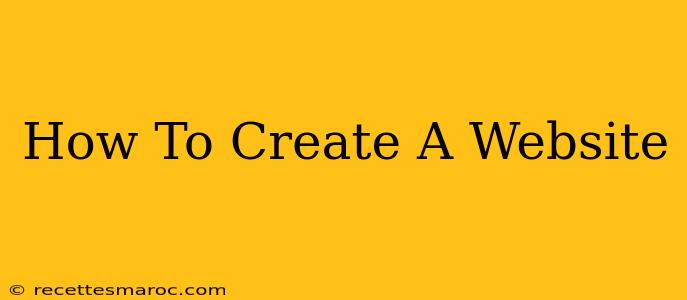 How To Create A Website