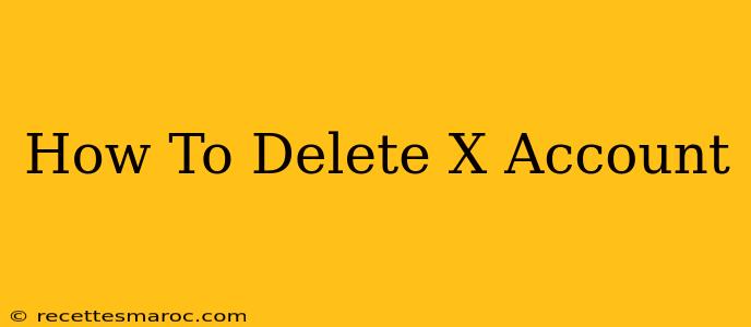 How To Delete X Account