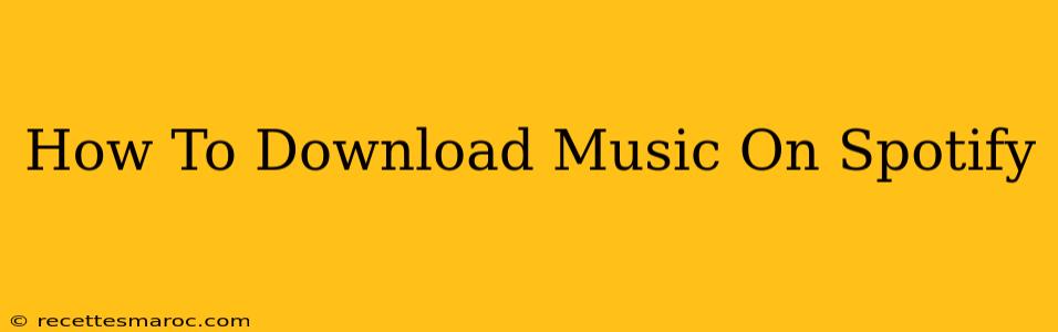 How To Download Music On Spotify