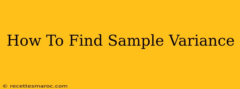 How To Find Sample Variance