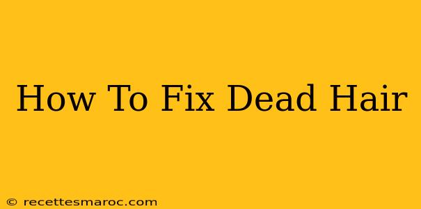 How To Fix Dead Hair