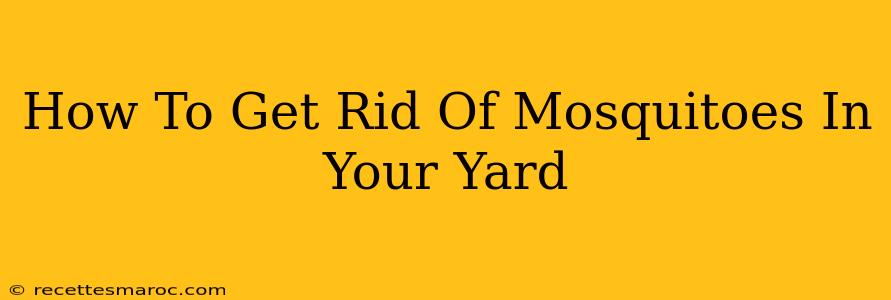 How To Get Rid Of Mosquitoes In Your Yard