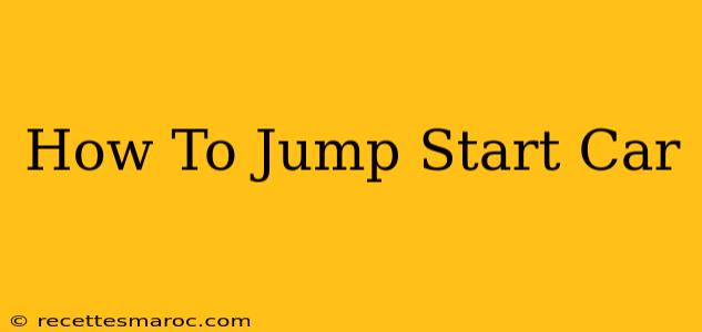 How To Jump Start Car