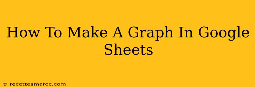 How To Make A Graph In Google Sheets