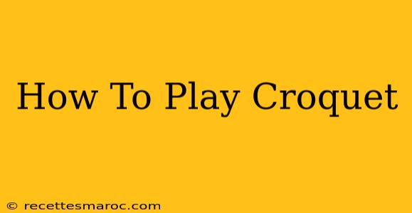 How To Play Croquet