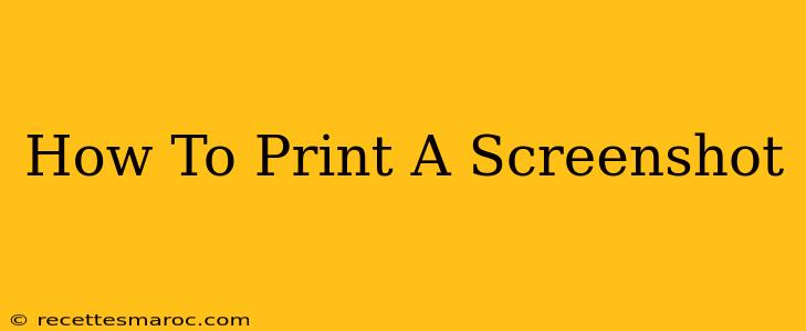 How To Print A Screenshot