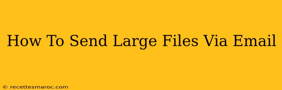 How To Send Large Files Via Email