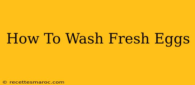 How To Wash Fresh Eggs