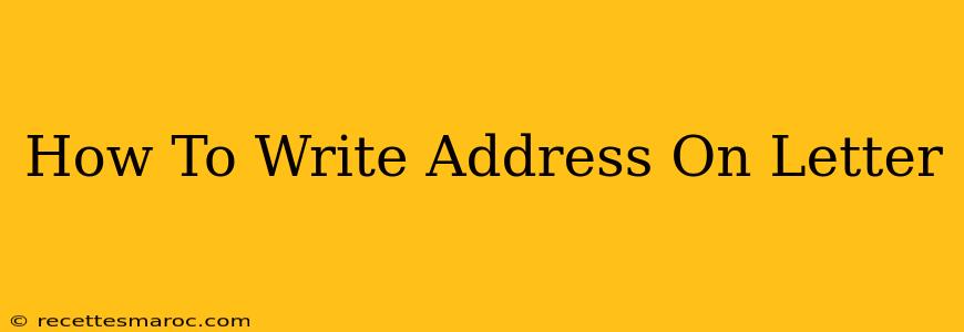 How To Write Address On Letter