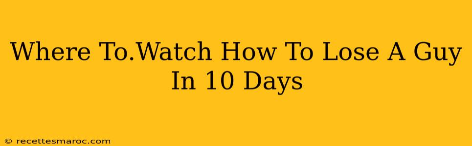 Where To.Watch How To Lose A Guy In 10 Days