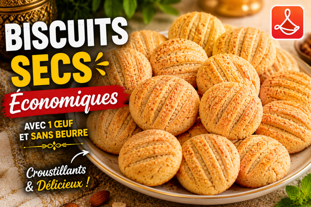 Biscuits secs économiques maison avec 1 œuf et sans beurre