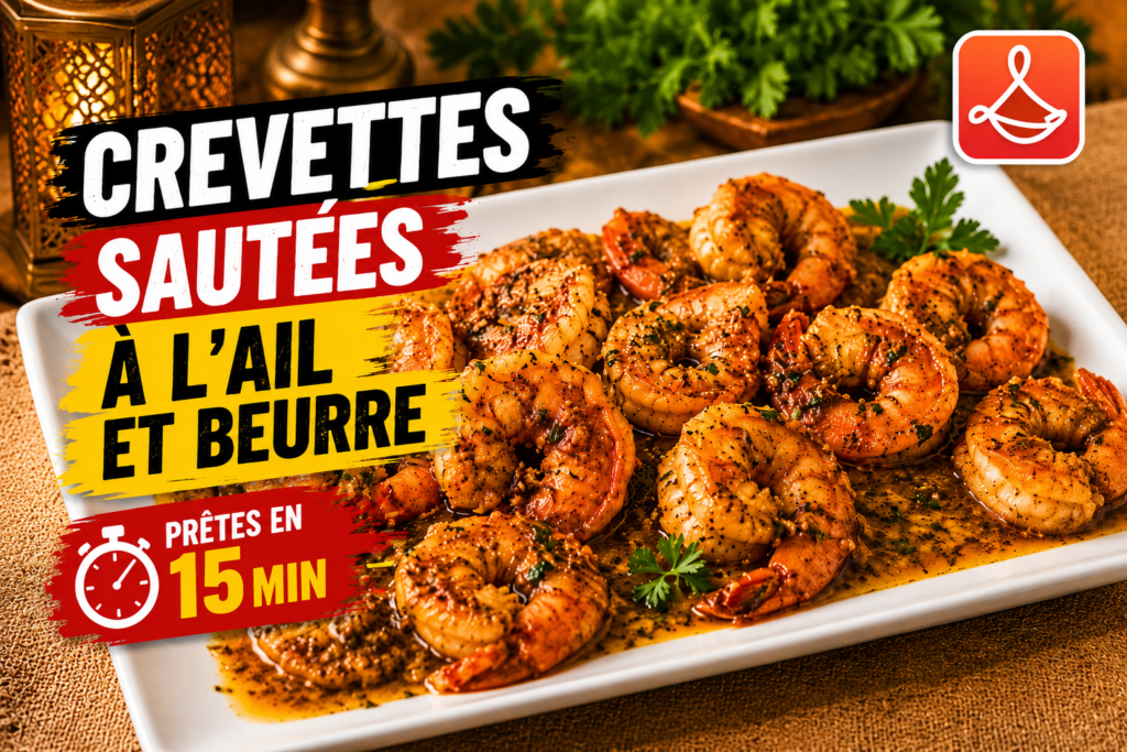 Crevettes sautées à l’ail et beurre maison