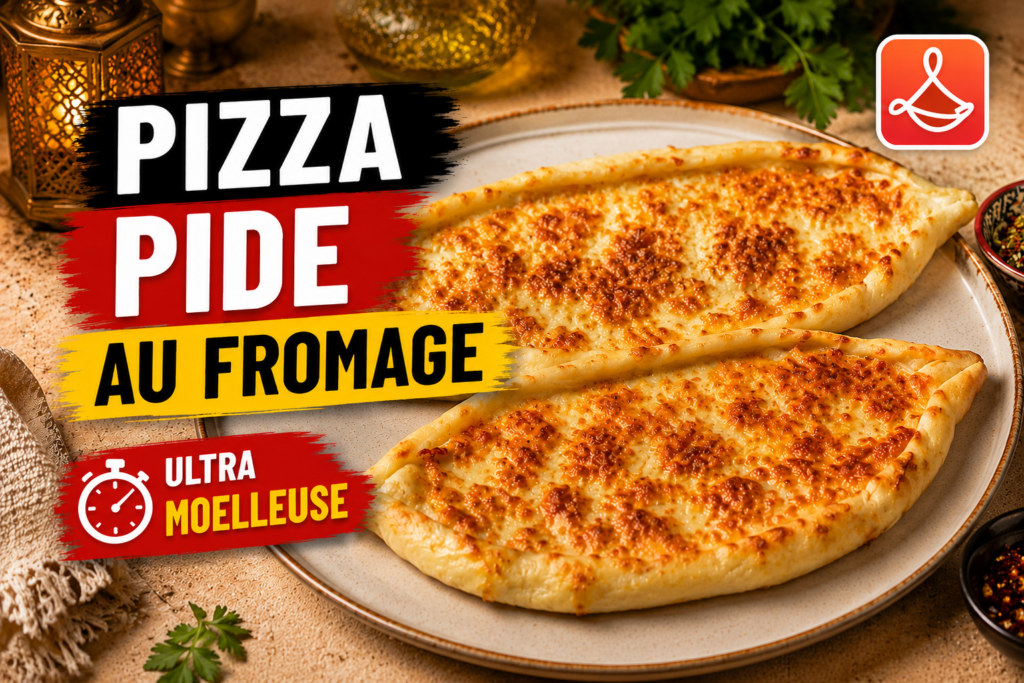 Pizza pide au fromage